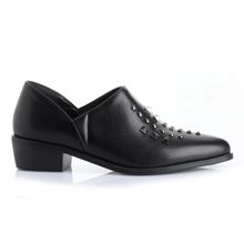 Zapato Mujer Lunaria Negro/Negro Taco Bajo Via Uno