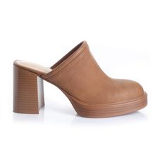 Zapato Mujer Ambretta Camel Taco Alto Via Uno