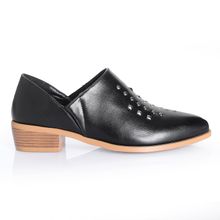 Zapato Mujer Lunaria Negro Taco Bajo Via Uno