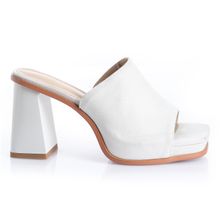 Sandalia Mujer Azalea Crema Taco Alto Via Uno
