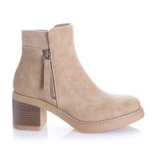 Botin Mujer El Cajón Taupe Taco Mediano Via Uno