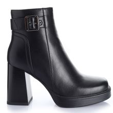 Botin Mujer Vacaville Negro Taco Alto Via Uno