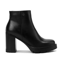 Botin Mujer Redwood City Negro Taco Alto Via Uno