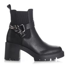 Botin Mujer Mission Viejo Negro Taco Mediano Via Uno