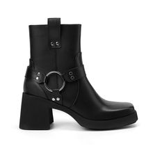 Botin Mujer Citrus Heights Negro Taco Alto Via Uno