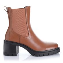 Botin Mujer Fairfield Camel Taco Mediano Via Uno