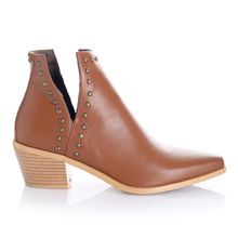 Botin Mujer Ontario Camel Taco Mediano Via Uno