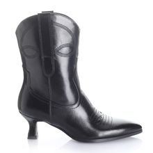 Botin Mujer Tracy Negro Taco Mediano Via Uno