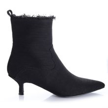 Botin Mujer Roseville Negro Taco Mediano Via Uno