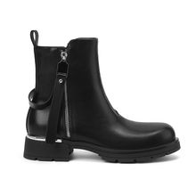 Botin Mujer Salinas Negro Taco Bajo Via Uno