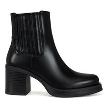 Botin Mujer Westminster Negro Taco Alto Via Uno