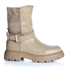 Botin Mujer Torrance Taupe Taco Bajo Via Uno