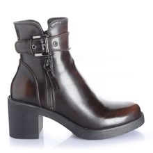 Botin Mujer San Buenaventura Marron Taco Mediano Via Uno