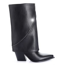 Bota Mujer Oakland Negro Taco Mediano Via Uno