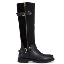 Bota Mujer San José Negro Taco Bajo Via Uno