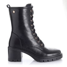 Botin Mujer Santa Clara Negro Taco Mediano Via Uno