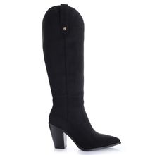 Bota Mujer Norwalk Negro Taco Alto Via Uno