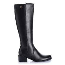 Bota Mujer Costa Mesa Negro Taco Mediano Via Uno