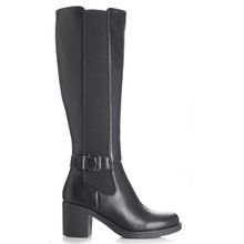 Bota Mujer Richmond Negro Taco Mediano Via Uno