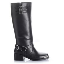 Bota Mujer Visalia Negro Taco Mediano Via Uno