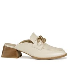 Zapato Mujer Thousand Oaks Crema Taco Bajo Via Uno
