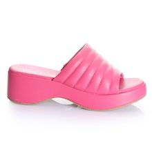 Sandalia Mujer Eleboro Fucsia Taco Bajo Via Uno