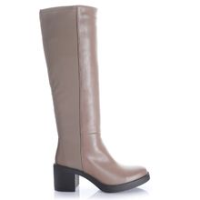 Bota Mujer Daly City Beige Taco Mediano Via Uno