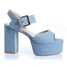 Sandalia Mujer Cala Azul Taco Alto Via Uno