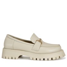 Zapato Mujer Fullerton Beige Taco Bajo Via Uno